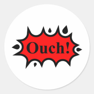 Ouch! Runder Aufkleber