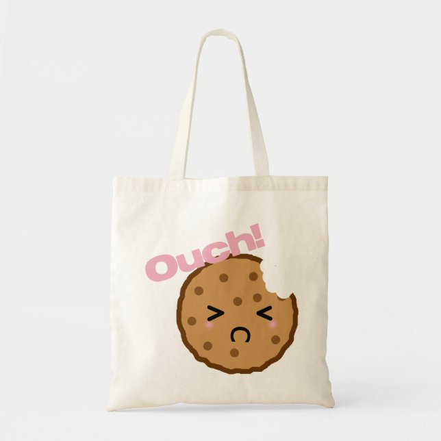 "Ouch", sagt das Keks von Kawaii. Tragetasche (Vorne)