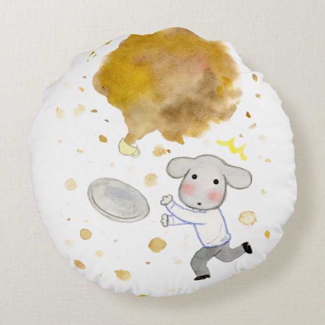 Ouchi Rundes Kissen (Rückseite)