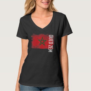 Oued Zem Marokko Flagge für Marokkaner Männer Frau T-Shirt