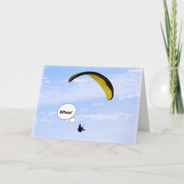 Ouh ! Parapente dans la carte blanche nuages (Devant)
