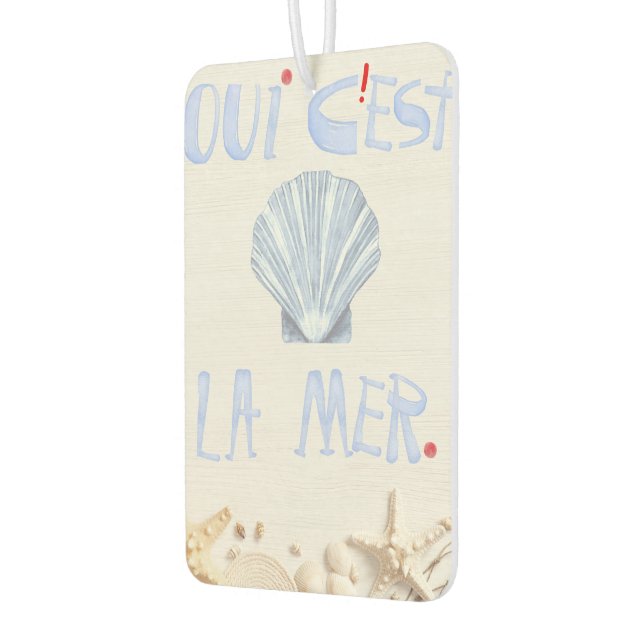 Oui C'est La Mer ist die Blue Beach Muschel Autolufterfrischer (Links)