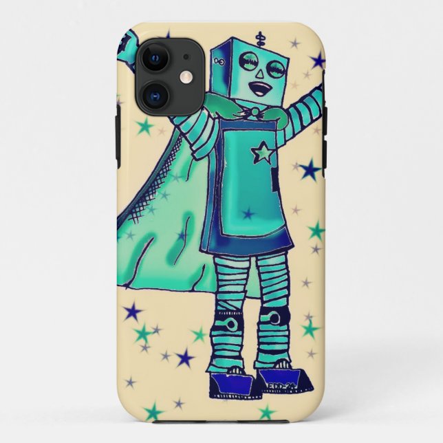 Oui ! Coque iphone robotique Superhero (Dos)