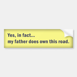 Oui, en fait... Bumper Sticker Jaune avec Bleu