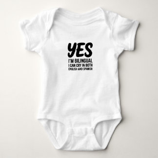 OUI JE SUIS BILINGUE Body bébé espagnol/anglais
