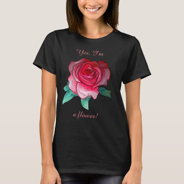 Oui, je suis un t-shirt fleuri (Devant)