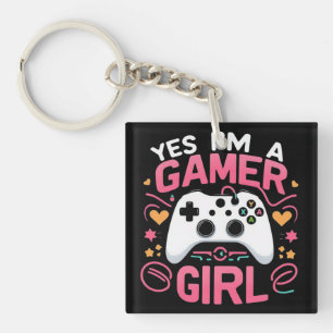 Oui je suis une fille Gamer : manette rose et blan