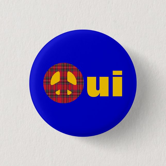 Oui kein Trident-schottisches Button (Vorderseite)