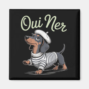 Oui Ner Dackel Dackel Dog Französischer Spaß Funny Magnet