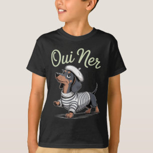 Oui Ner Dackel Dackel Dog Französischer Spaß Funny T-Shirt