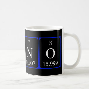 Oui/Non de la tasse de mots de table périodique