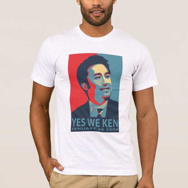 Oui nous Ken (Obama) - T-shirt blanc - customisé (Devant)