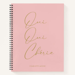 Oui Oui Chérie Französischer Zitat Chic Funny Blus Notizbuch