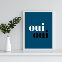 oui oui Modern Blue Einfache Typografie Badezimmer