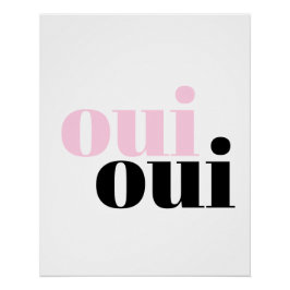 oui oui moderne einfache Typografie Badezimmer Pos Poster