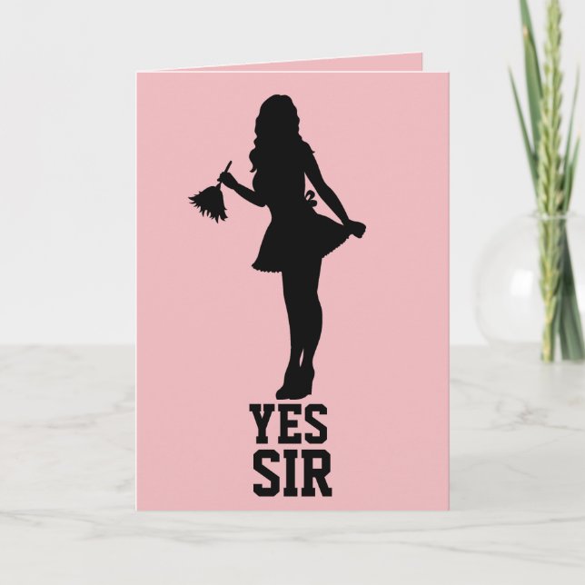 OUI SIR ANNIVERSAIRE FRANÇAIS CARTE MAID POUR MARI (Devant)
