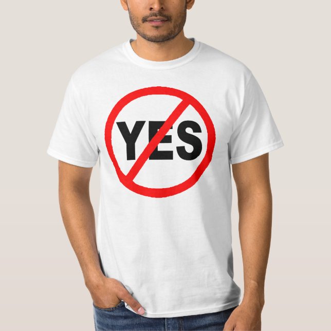 Oui T-shirt de barre oblique de cercle (Devant)