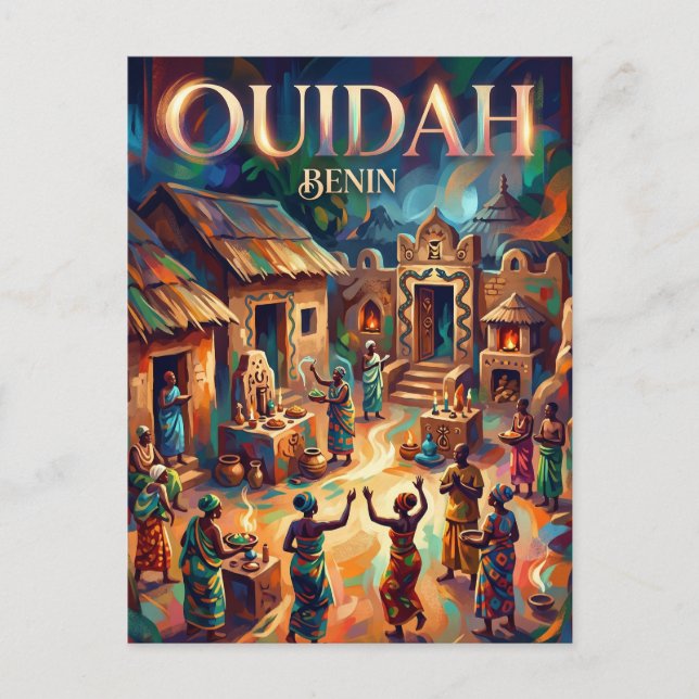 Ouidah Python Tempel Benin Postkarte (Vorderseite)
