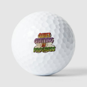 Ouiet Beenden im Comic Buchen Sie Cartoon spielen Golfball