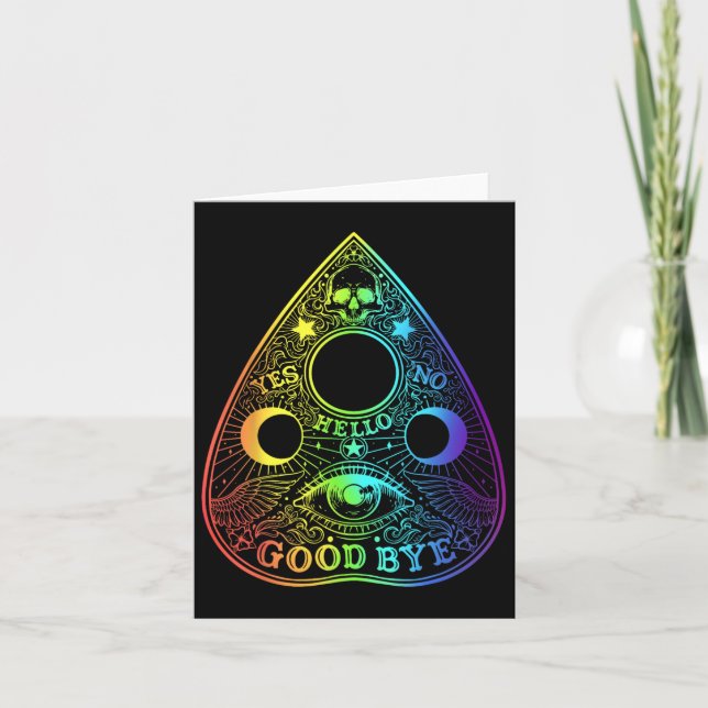 Ouija Board Planchette Gothic Paranormal Halloween Karte (Vorderseite)