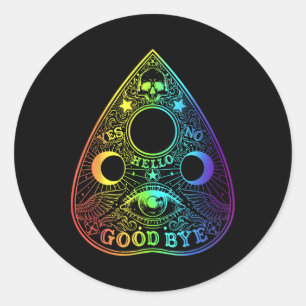 Ouija Board Planchette Gothic Paranormal Halloween Runder Aufkleber
