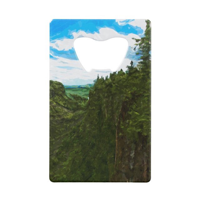Ouimet Canyon Canada Abstrakt Impressionismus Kreditkartenflaschenöffner (Vorderseite)