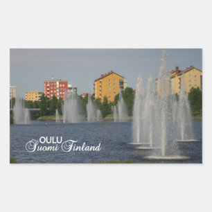 OULU-Aufkleber Rechteckiger Aufkleber