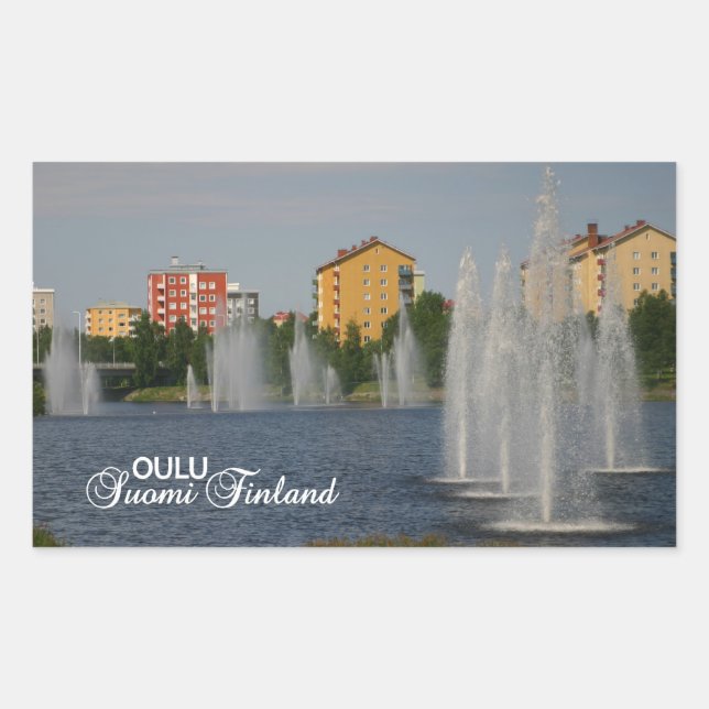 OULU-Aufkleber Rechteckiger Aufkleber (Vorderseite)
