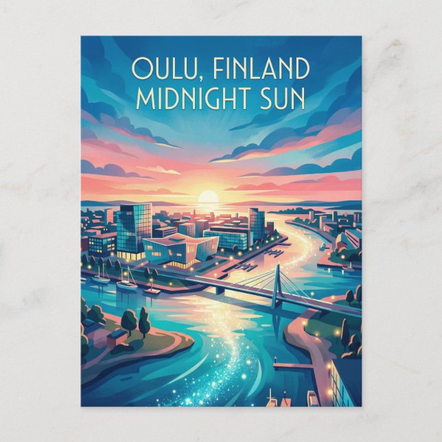 Oulu Finnland Postkarte (Vorderseite)