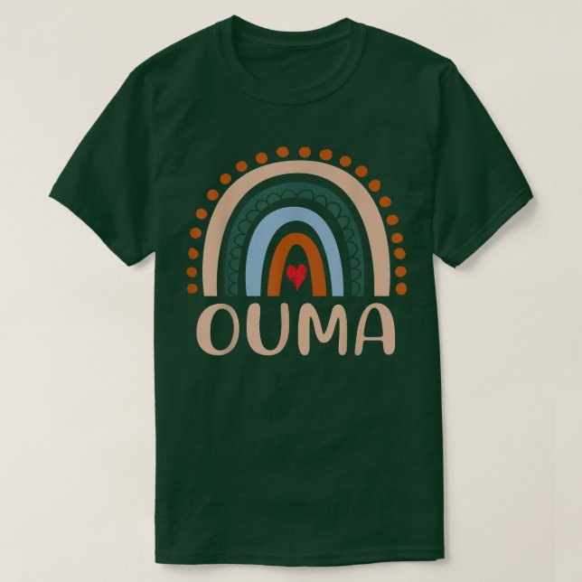 Ouma Rainbow Grandma Niedlich Mütter Day Funny Oum T-Shirt (Design vorne)