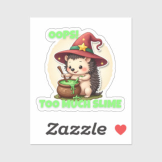 Oups ! Trop mince - Sticker de hérisson mignon