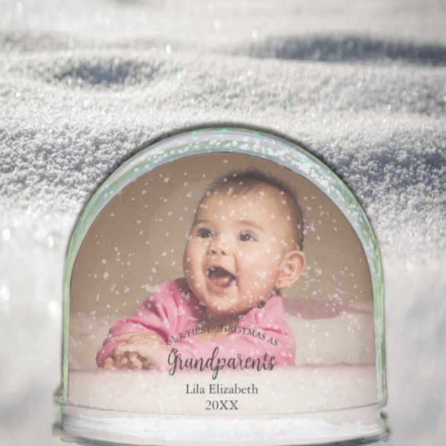 Our 1st Christmas as Grandparents Baby Photo Schneekugeln (Von Creator hochgeladen)