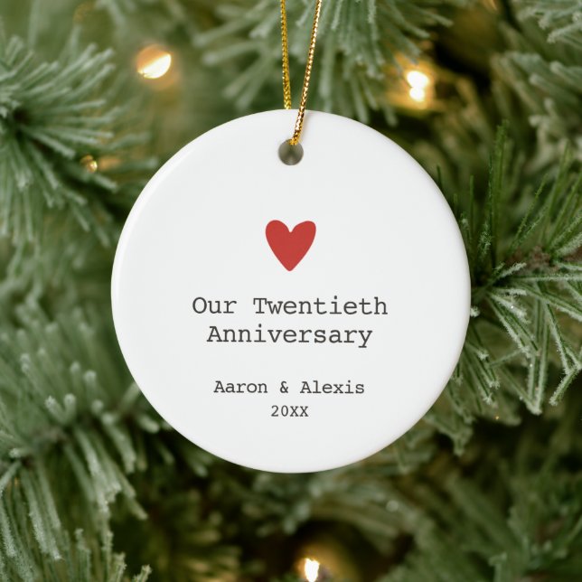 Our 20th Wedding Anniversary Personalized Any Year Keramik Ornament (Baum)