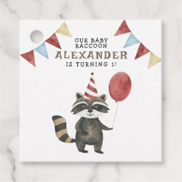 Our Baby Raccoon 1st Birthday  Geschenkanhänger