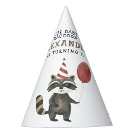 Our Baby Raccoon 1st Birthday  Partyhütchen