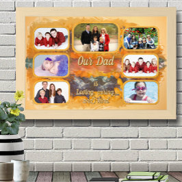 Our Dad Photo Collage Abstract Sunset 0612 Art Poster