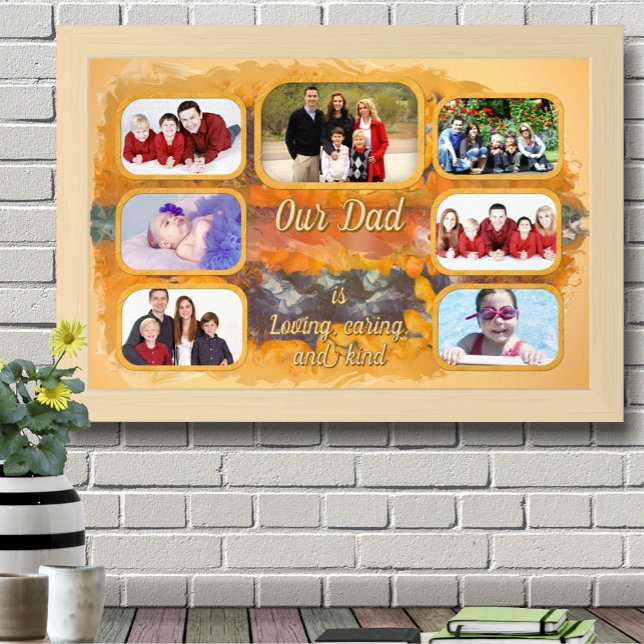 Our Dad Photo Collage Abstract Sunset 0612 Art Poster (Von Creator hochgeladen)
