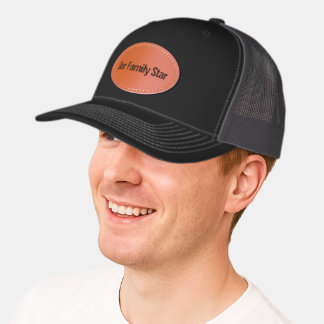 Our Family Star – Custom Leather Patch Hat
