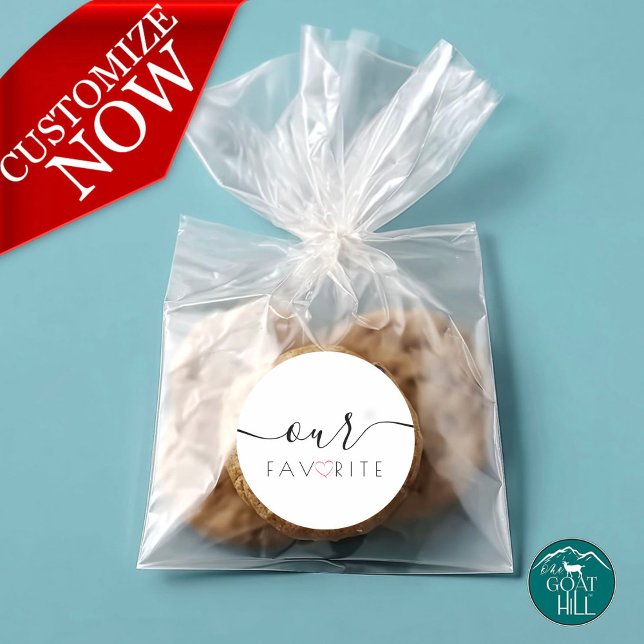 Our Favorite Favor Label Runder Aufkleber (Von Creator hochgeladen)