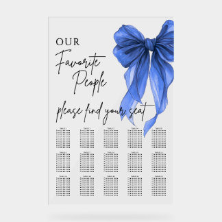 Our Favorite People Bow Wedding Seating Chart