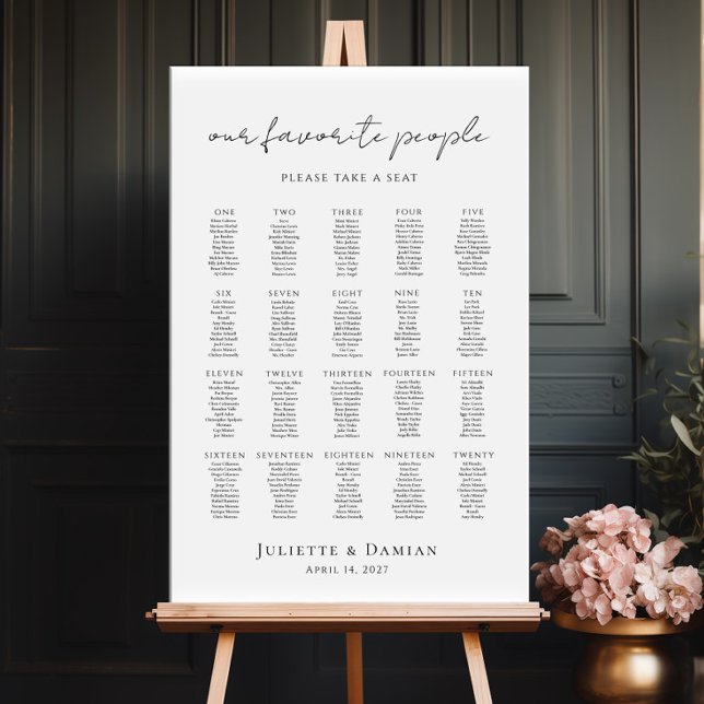 Our favorite people up to 20 tables seating plan poster (Von Creator hochgeladen)