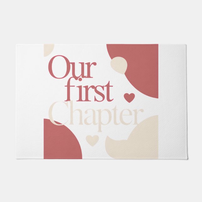 Our First Chapter Valentines Couple Love Quote Fußmatte (Vorderseite)