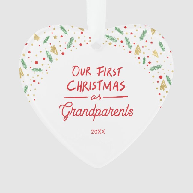 Our First Christmas as Grandparents Photo Ornament (Vorderseite)