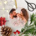 Our First Christmas as Mom and Dad Rose Gold Foil Keramik Ornament<br><div class="desc">Our First Christmas as Mom and Dad Rose Gold Foil Ceramic Ornament</div>