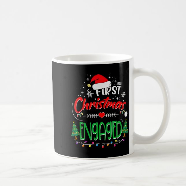 Our First Christmas Engaged 2021 1st Christmas  Kaffeetasse (Rechts)
