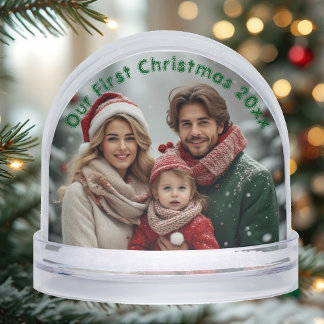 Our First Christmas Family Photo Winter Wonderland