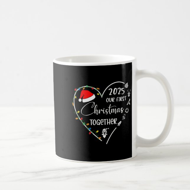 Our First Christmas Together 2025 Matching Christm Kaffeetasse (Rechts)