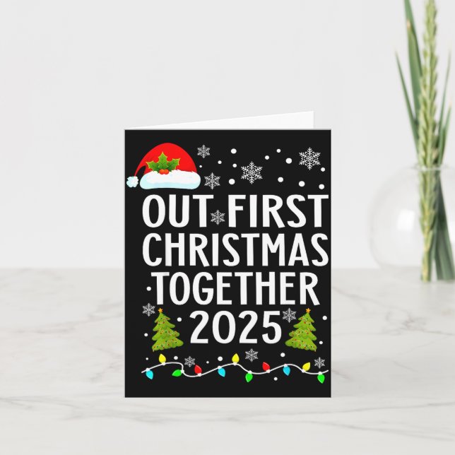 Our First Christmas Together 2025 Matching Christm Karte (Vorderseite)