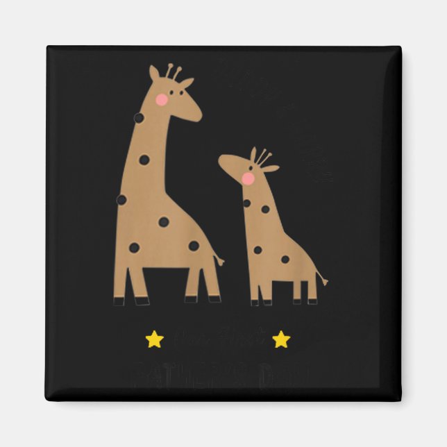 Our First Father's Day 2026, Funny Giraffe Gift Da Magnet (Vorne)