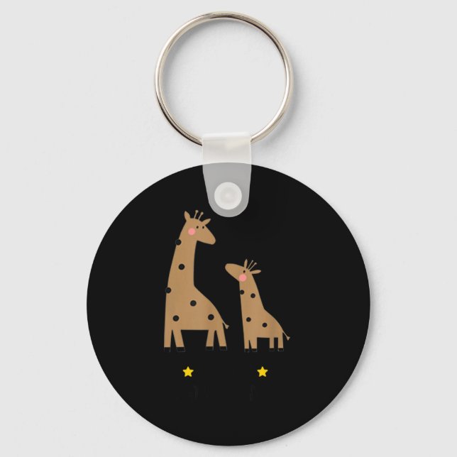 Our First Father's Day 2026, Funny Giraffe Gift Da Schlüsselanhänger (Vorderseite)